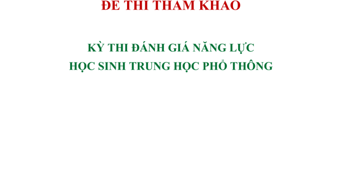 Đề số 7 Luyện thi ĐGNL ĐHQG Hà Nội