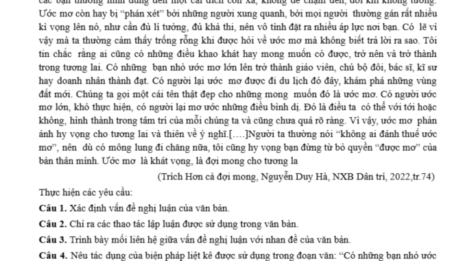 Đề thi thử tốt nghiệp THPT 2025 Ngữ Văn THPT Thuận Thành 1 - Bắc Ninh