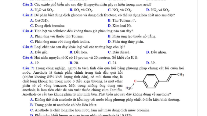 đề thi thử thpt môn hóa Lê chân hải phòng