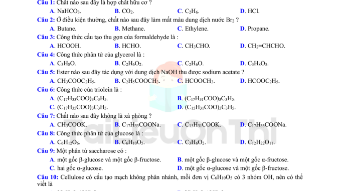 đề thi thử thpt môn hóa Lương Tài 2 Bắc Ninh