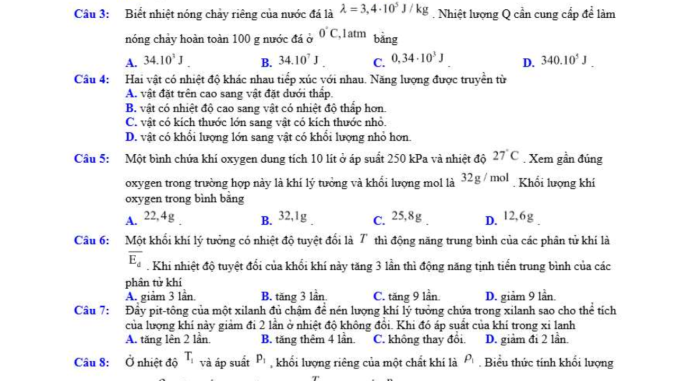 đề thi thử thpt môn lí chuyên nguyễn đình chiểu đồng tháp