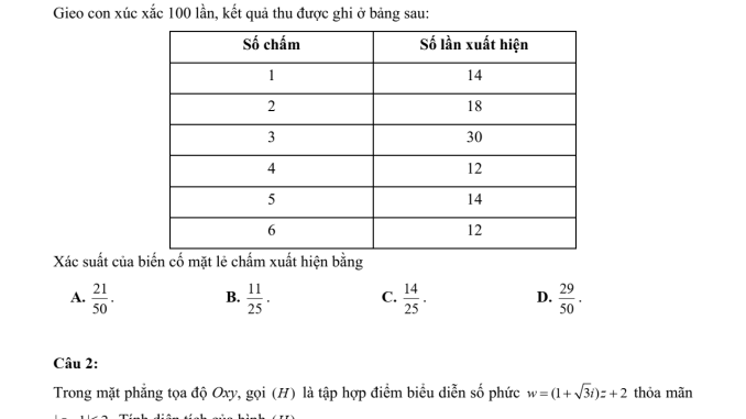 Đề số 6 ĐGTD ĐHBK Hà Nội