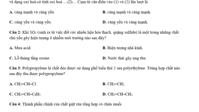 Đề thi thử tốt nghiệp THPT năm 2025 môn Hóa sở GDĐT Hà Tĩnh