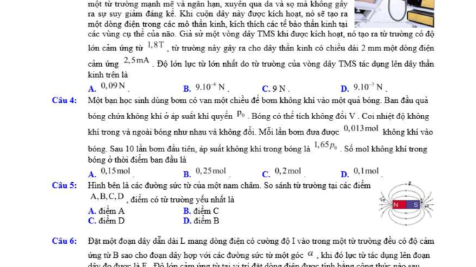 đề thi thử thpt môn lí cụm bắc ninh