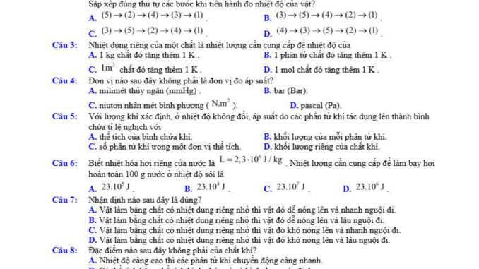 đề thi thử thpt môn lí sở hà tĩnh