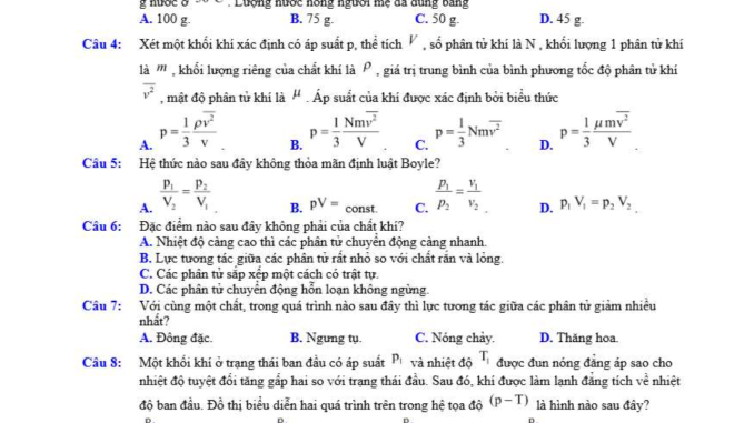 đề thi thử thpt môn lí sở nam định